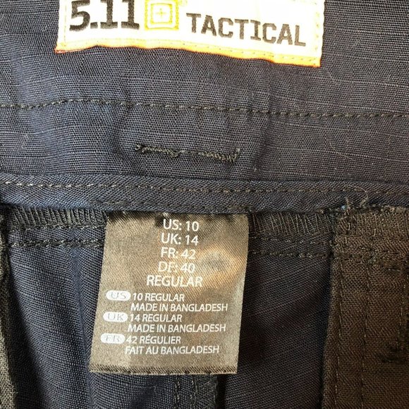 5.11 Tactical Pants Womens 10 Blue Cargo Rip Stop Hiking Tactical Workwear EMT - Picture 3 of 10